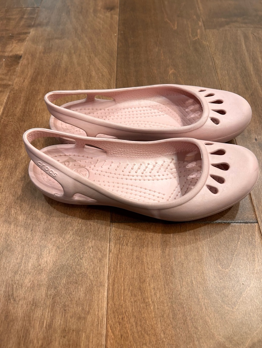 Crocs light pink sling back ballet style shoes 8 - Picture 5 of 10
